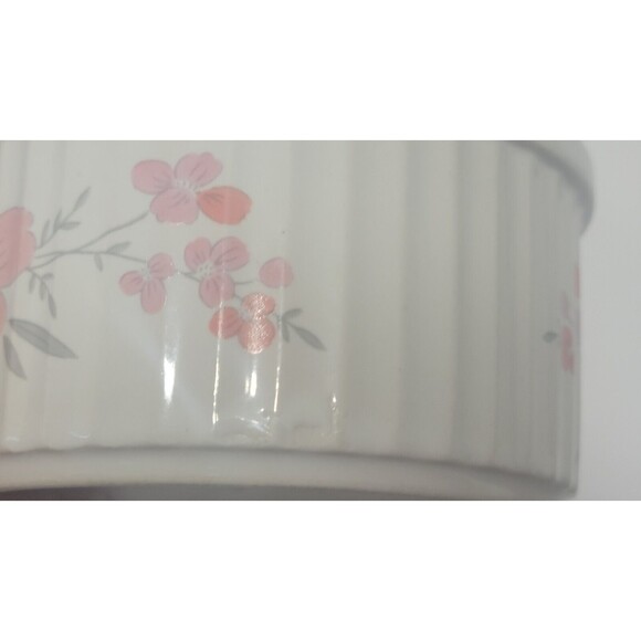 Vintage Galleria Collection Stoneware Ramekins Pink Flowers 1985 Set of 3 - Picture 7 of 8